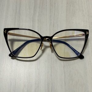 Tom Ford tf6051B Black and Gold Cat-Eye Women's Eyeglasses